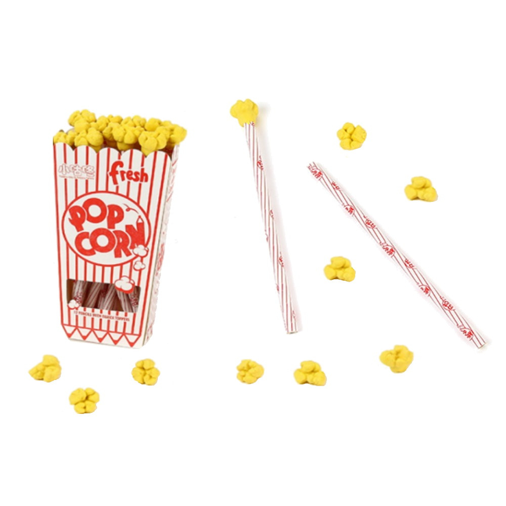 Popcorn cup Kynäsetti pyyhekumilla 12 kpl