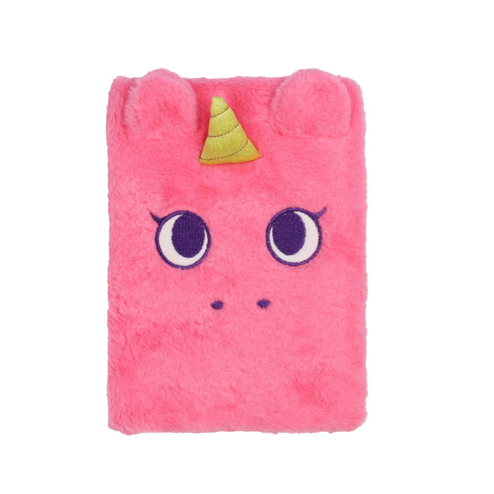 Notebook Plush Pink Unicorn