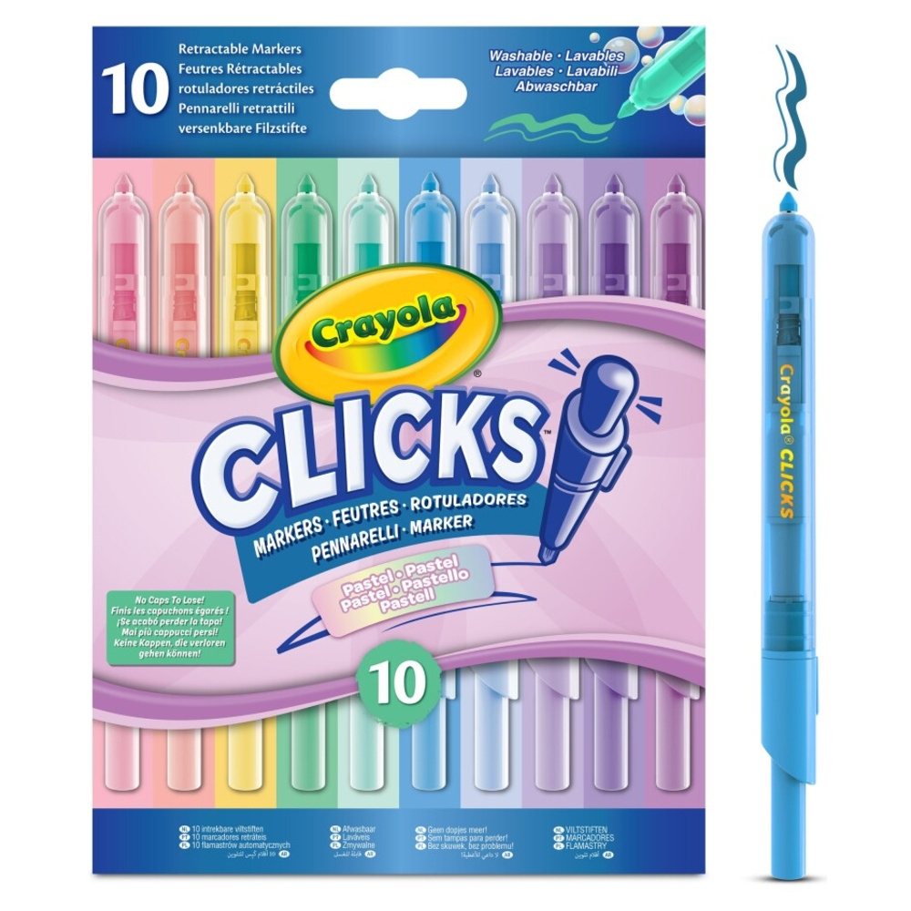 Crayola Clicks Tussit Pastelli 10 kpl
