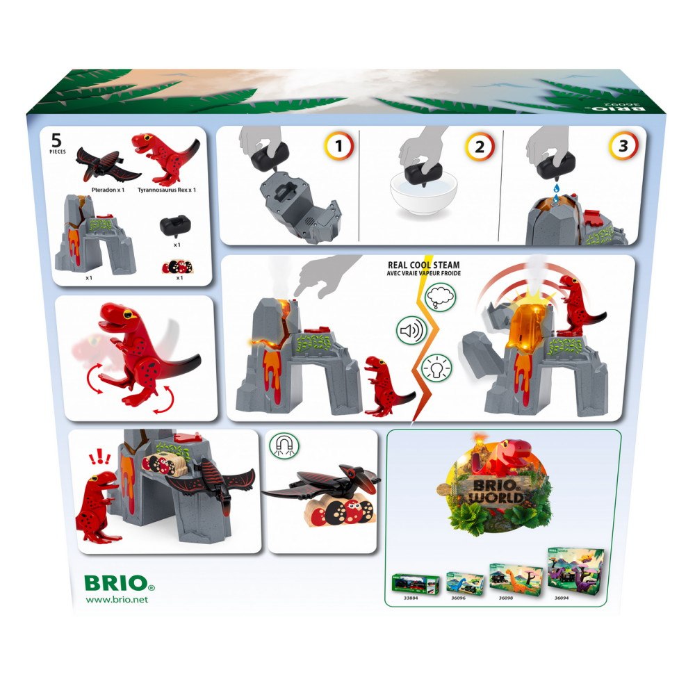 Brio Dinosauruksen purkautuva tulivuori