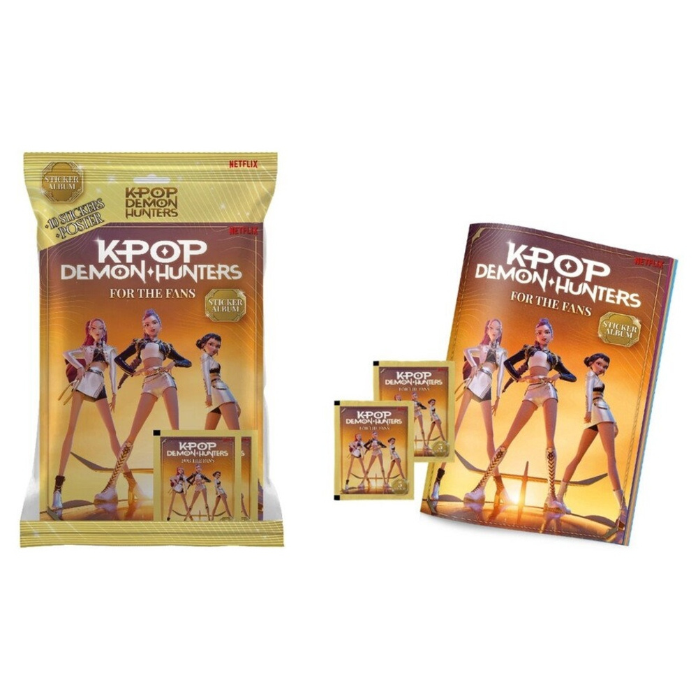 K-pop Demon Hunters Sticker Album W2 + 2 Blind Bags 
