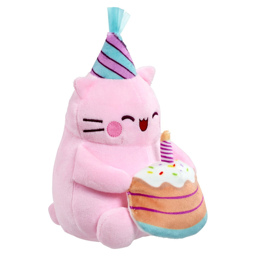 Pembe Plyysihahmo Vaaleanpunainen Happy Birthday 15 cm