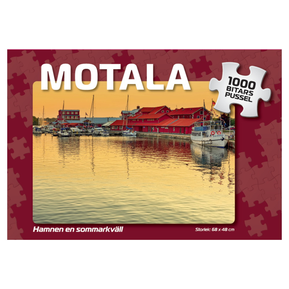 Palapeli: Motala Hamnen en sommarkväll 1000 Palaa