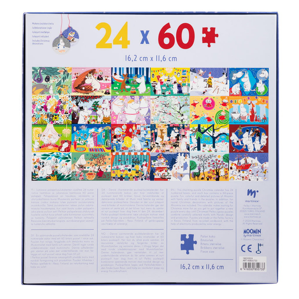 Muumi-aiheinen joulukalenteri