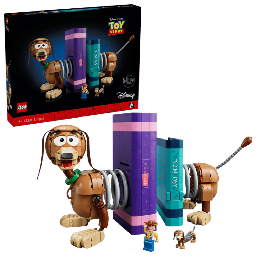 LEGO Disney - Toy Story -kirjateline, jossa on Slinky-koira