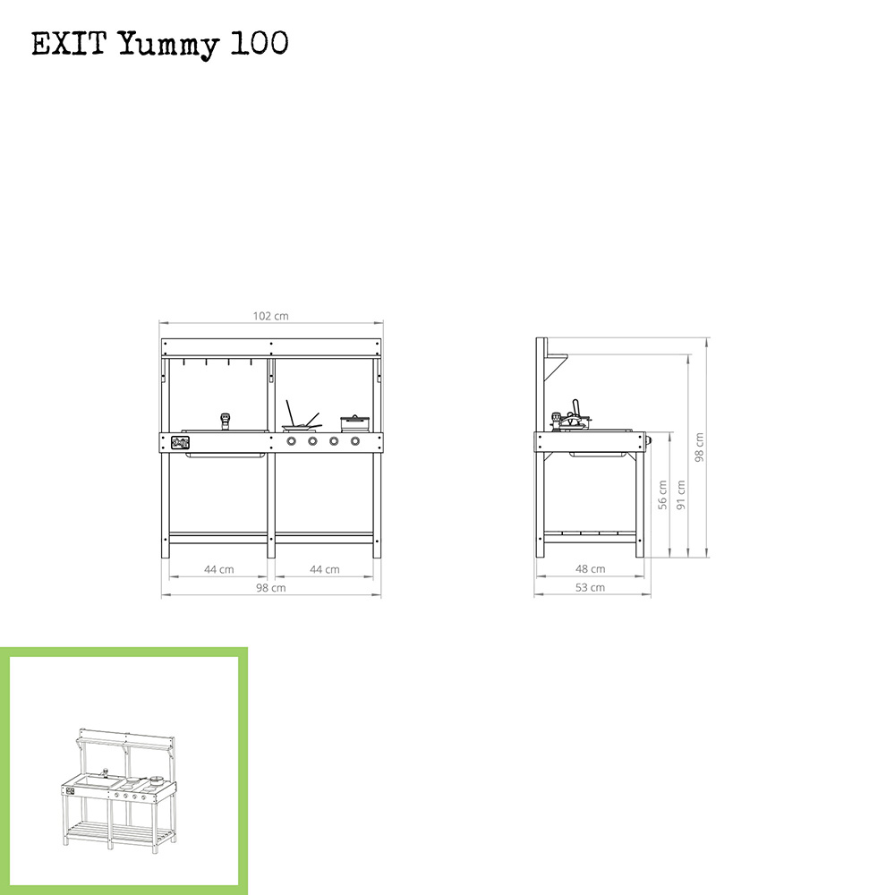 EXIT Yummy 100 wooden outdoor kitchen