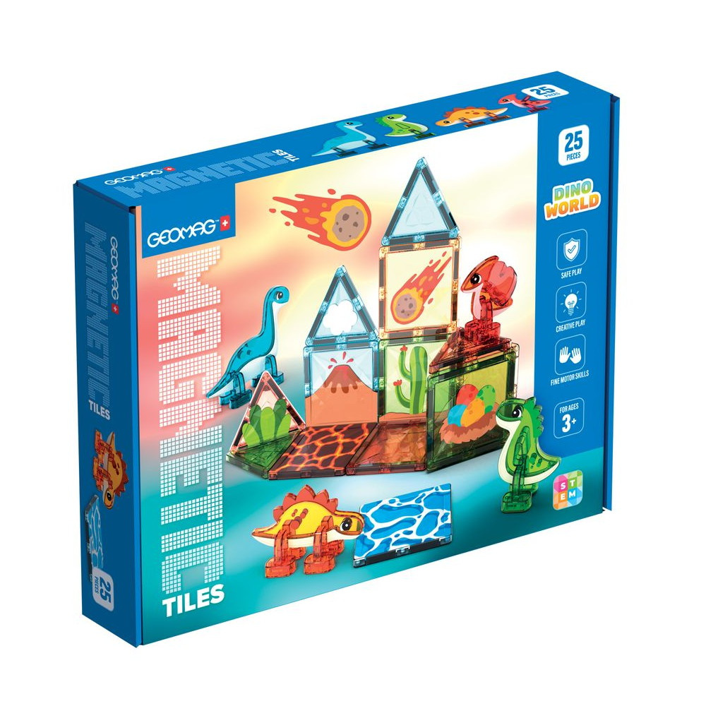 Geomag Magnetic Tiles Dino World 25 Palaa