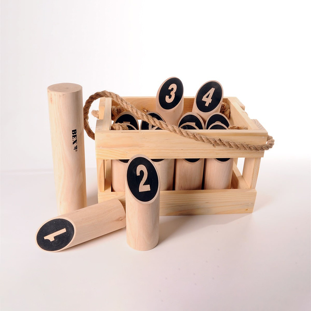 Number Kubb Original wooden box