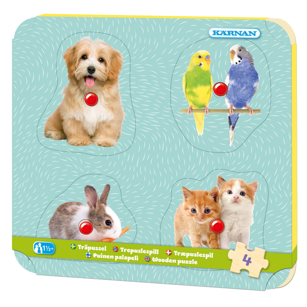 Kärnan Nuppipalapeli - Kotieläimet 4 palaa