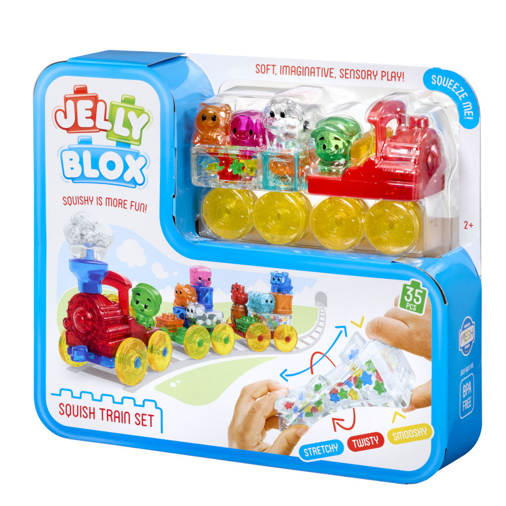 Jelly Blox Squishy Train Set 35 osainen