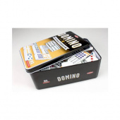 Domino Double 12 metallirasiassa