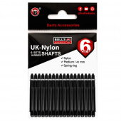 Bull's Shaft – Nylon, 6 settiä, medium, musta Bull's Shaft – Nylon, 6 settiä, medium, musta