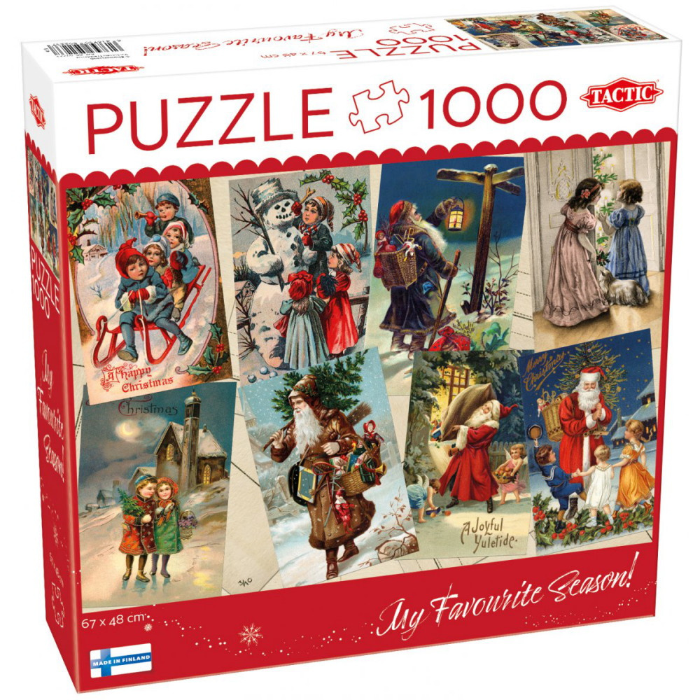 Tactic Palapeli: Vintage Christmas Cards 1000 Palaa