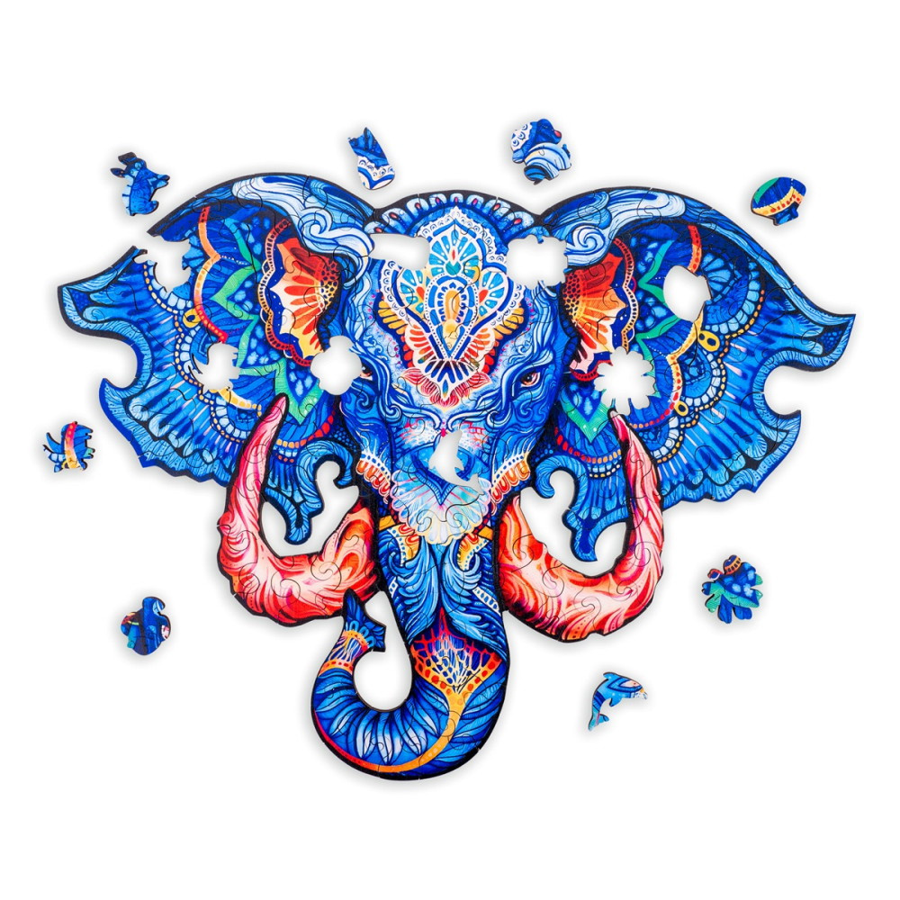 Puzzle A3 Elephant (head) - 124 pieces