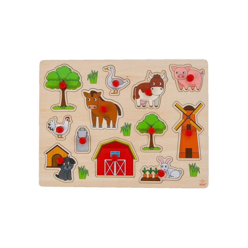 Engelhart Education Button Puzzle Farm