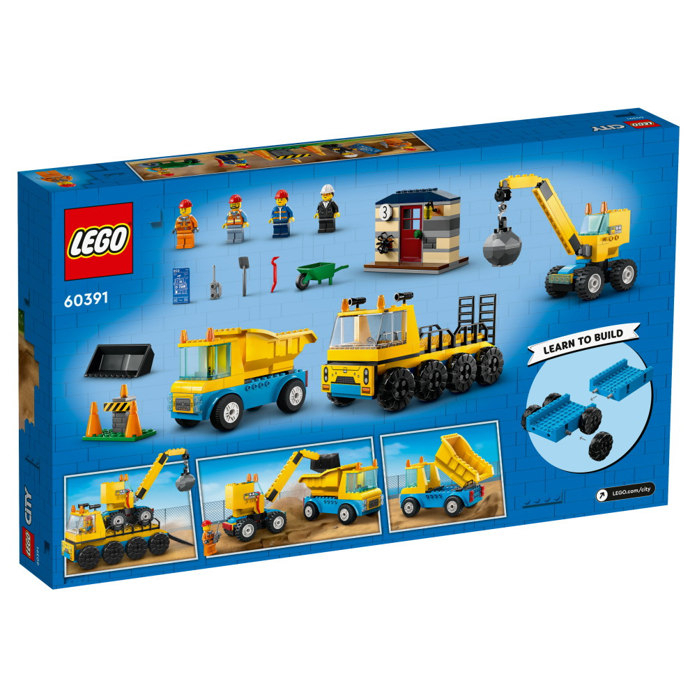 LEGO City - Rakennustyömaan ajoneuvot, nosturi ja purkupallo