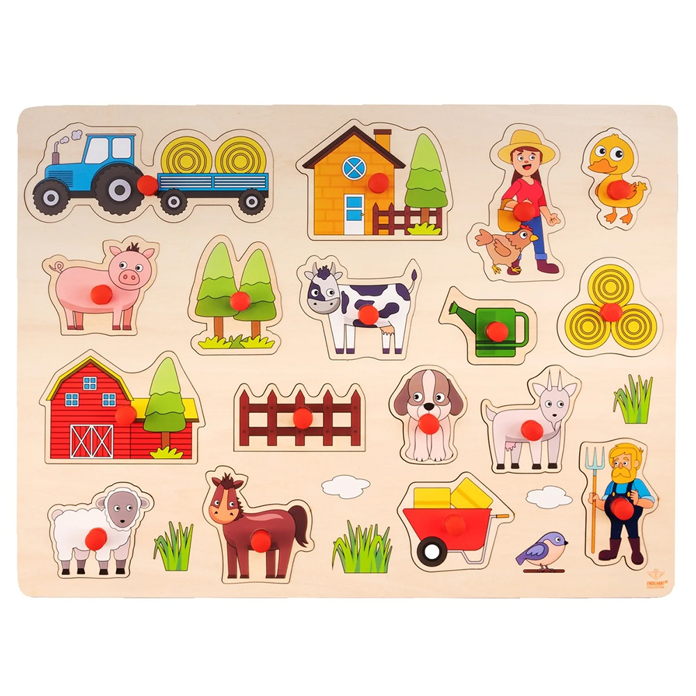 Engelhart Education Large Button Puzzle Farm