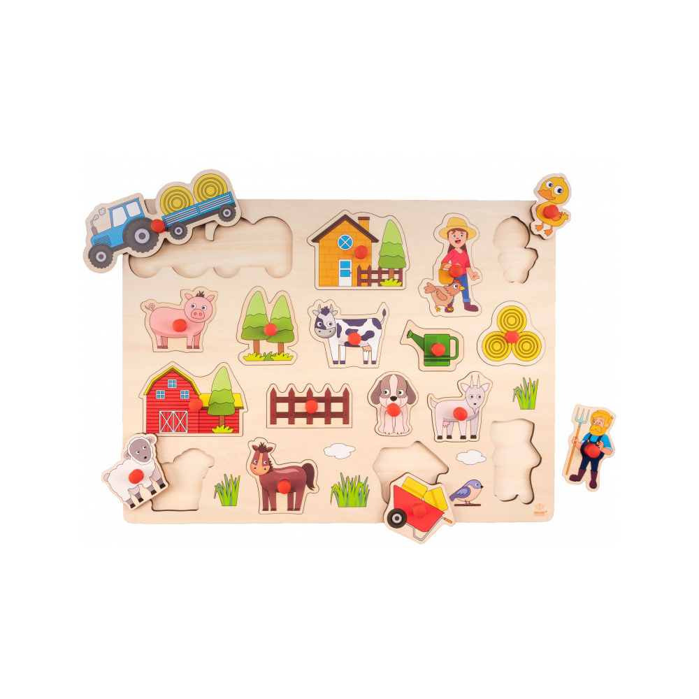 Engelhart Education Large Button Puzzle Farm