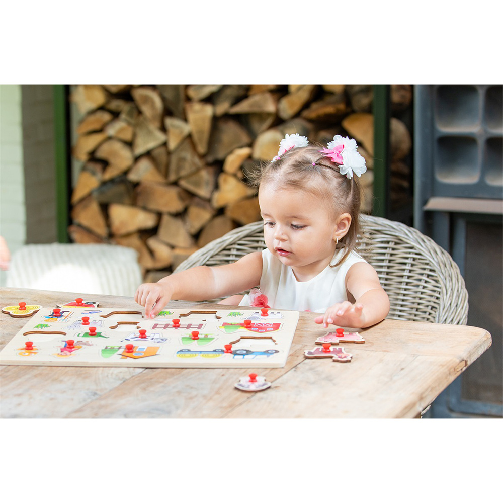 Engelhart Education Large Button Puzzle Farm