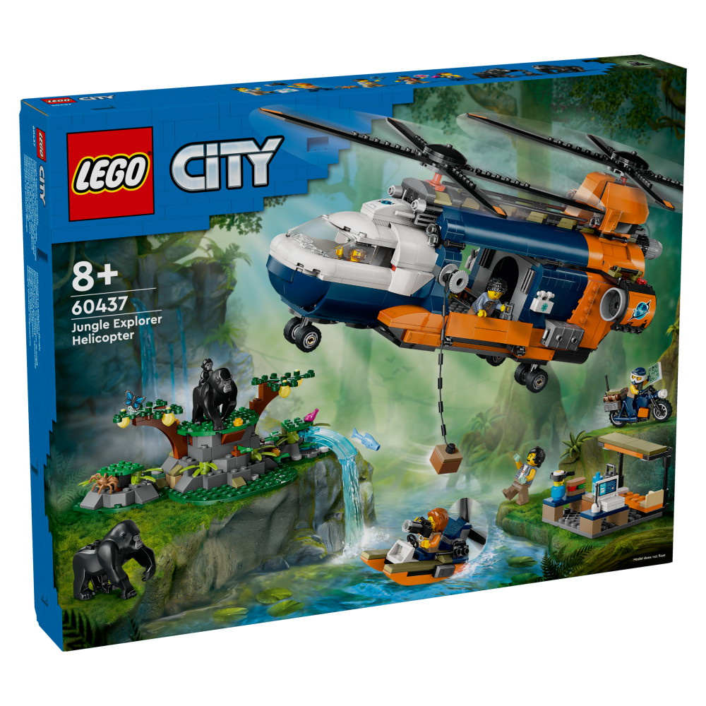 LEGO City - Viidakkotutkijan helikopteri leirissä