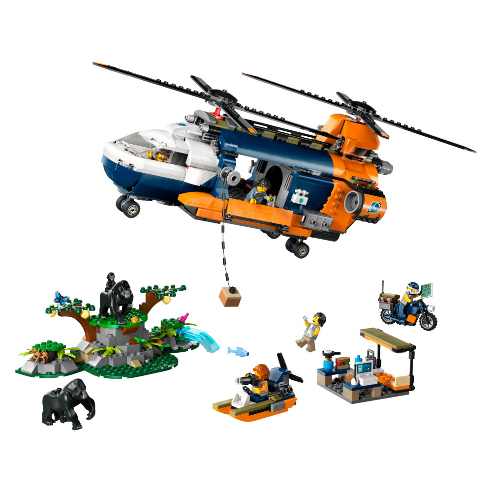 LEGO City - Viidakkotutkijan helikopteri leirissä