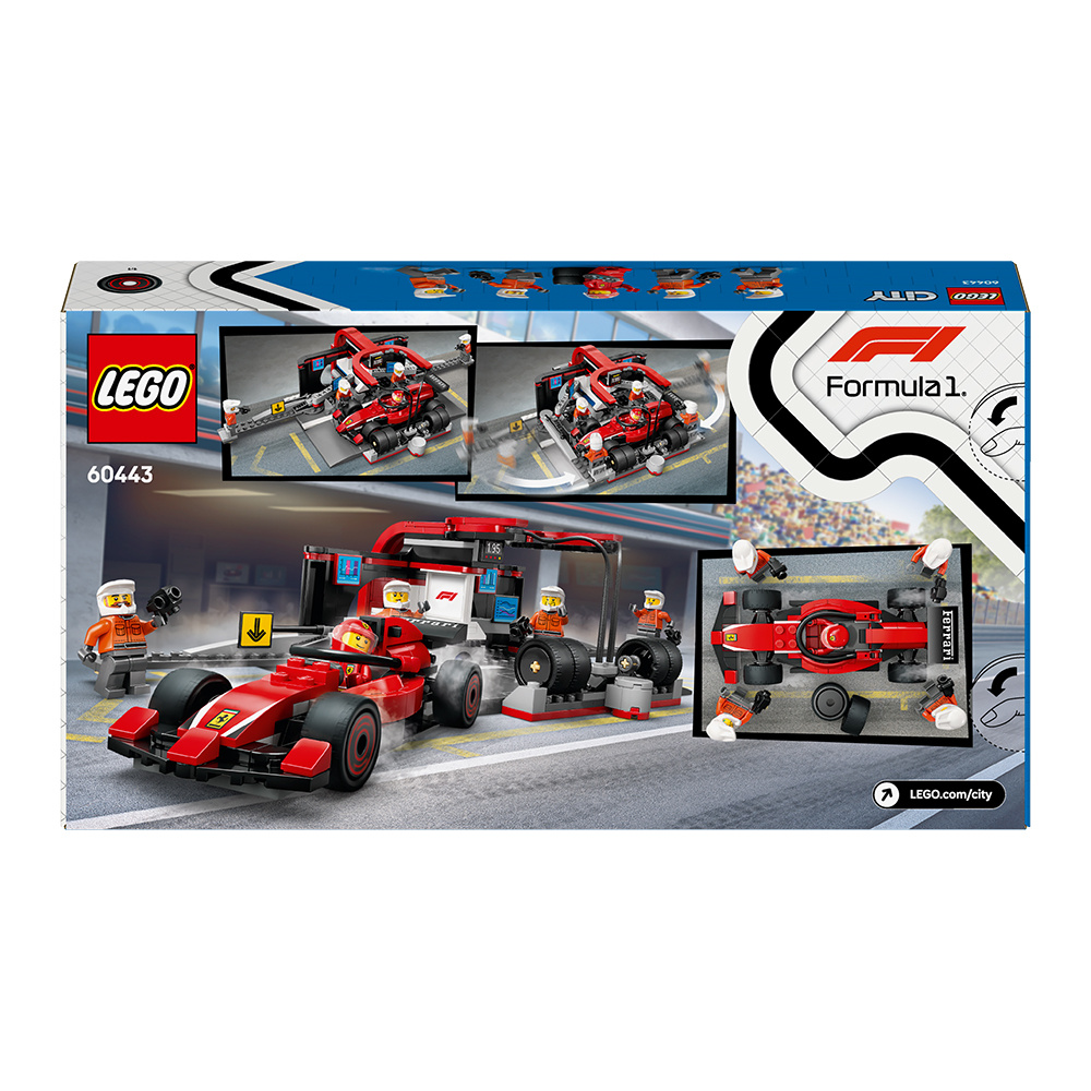 LEGO City - F1-varikkopysähdys & varikkomiehistö sekä Ferrari-auto