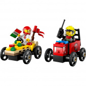 LEGO City - Pizza-auto vastaan paloauto LEGO City - Pizza-auto vastaan paloauto