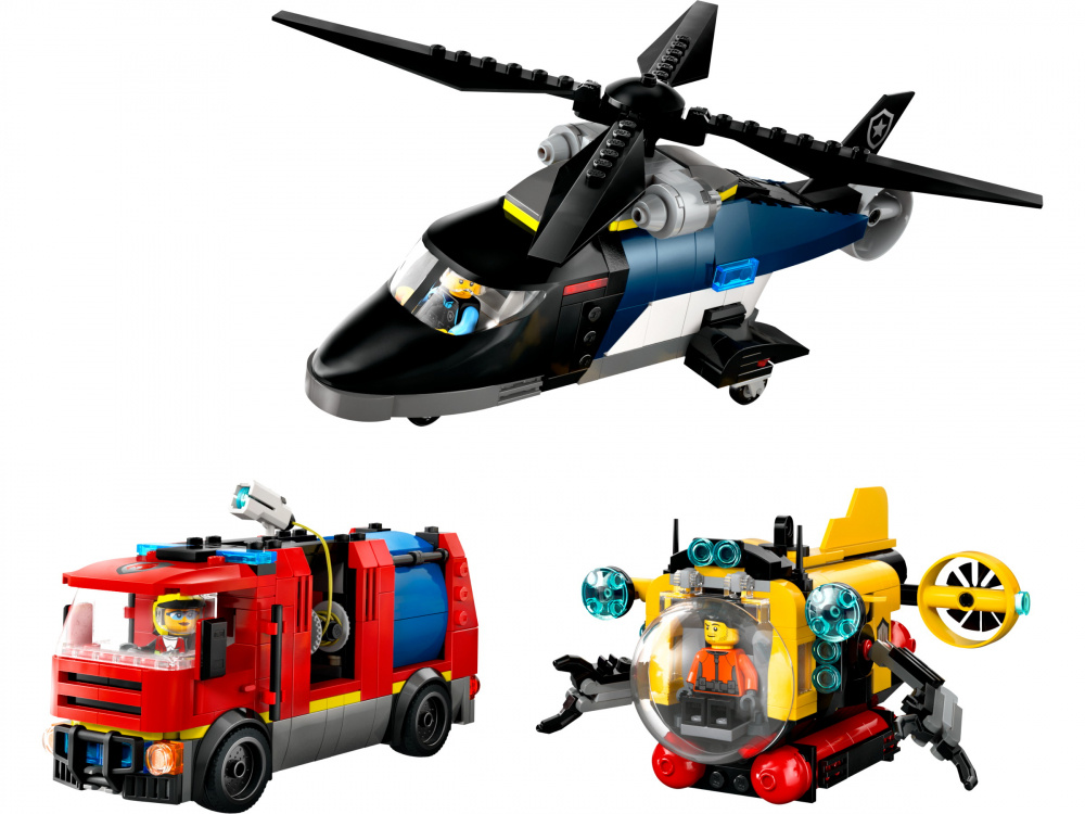 LEGO City – Helikopteri, paloauto ja sukellusvene