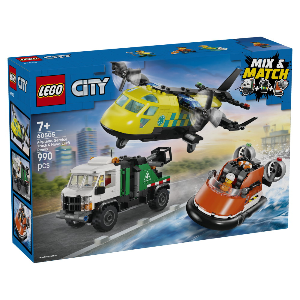 LEGO City - Lentokone, Huoltoauto Ja Ilmatyynyalus