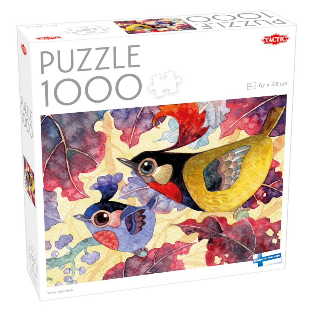 Tactic Palapeli: Water color birds 1000 Palaa