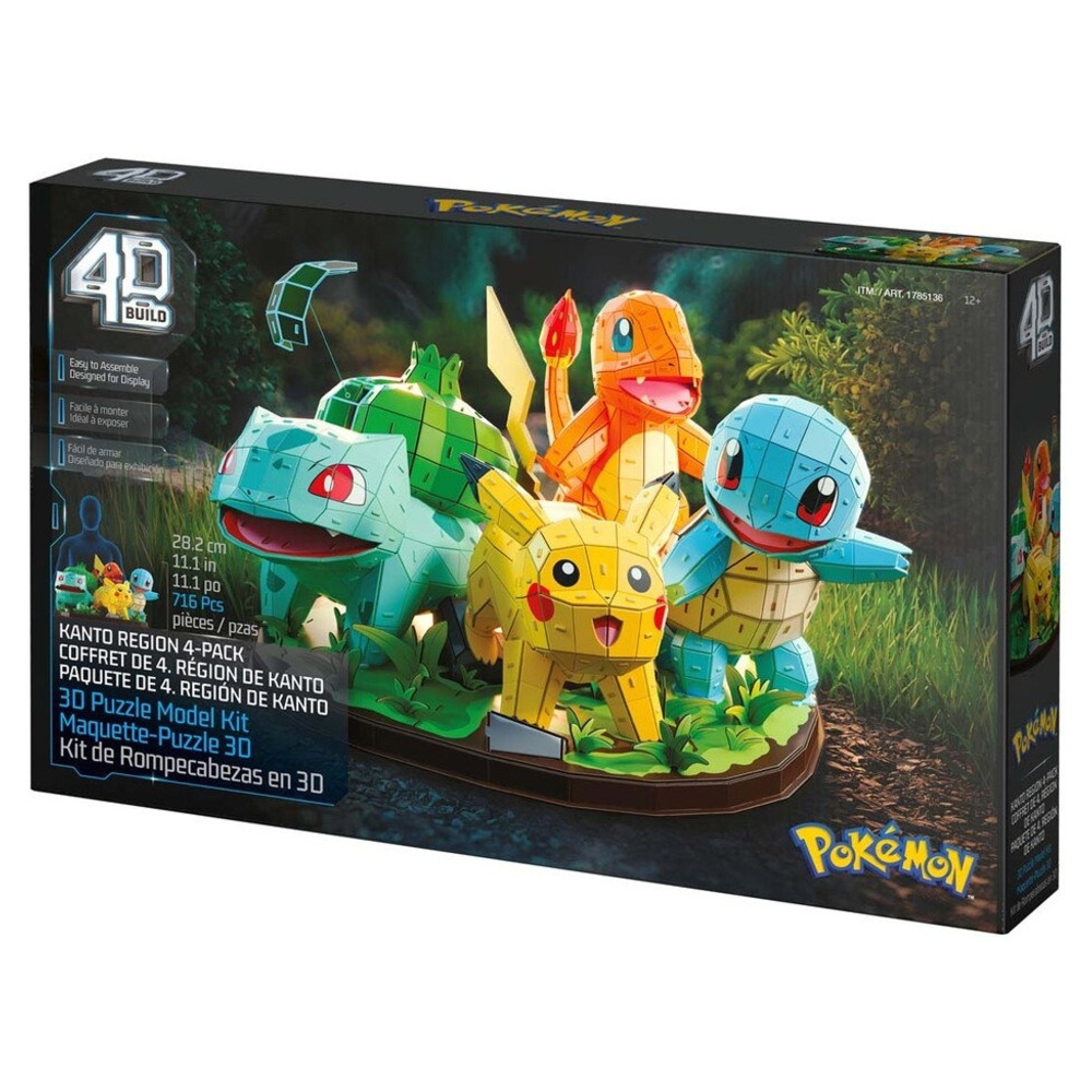 4D Build Palapeli Pokémon First Starters 