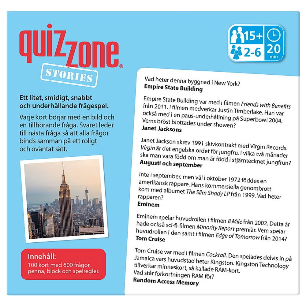 Quizzone Stories Spel