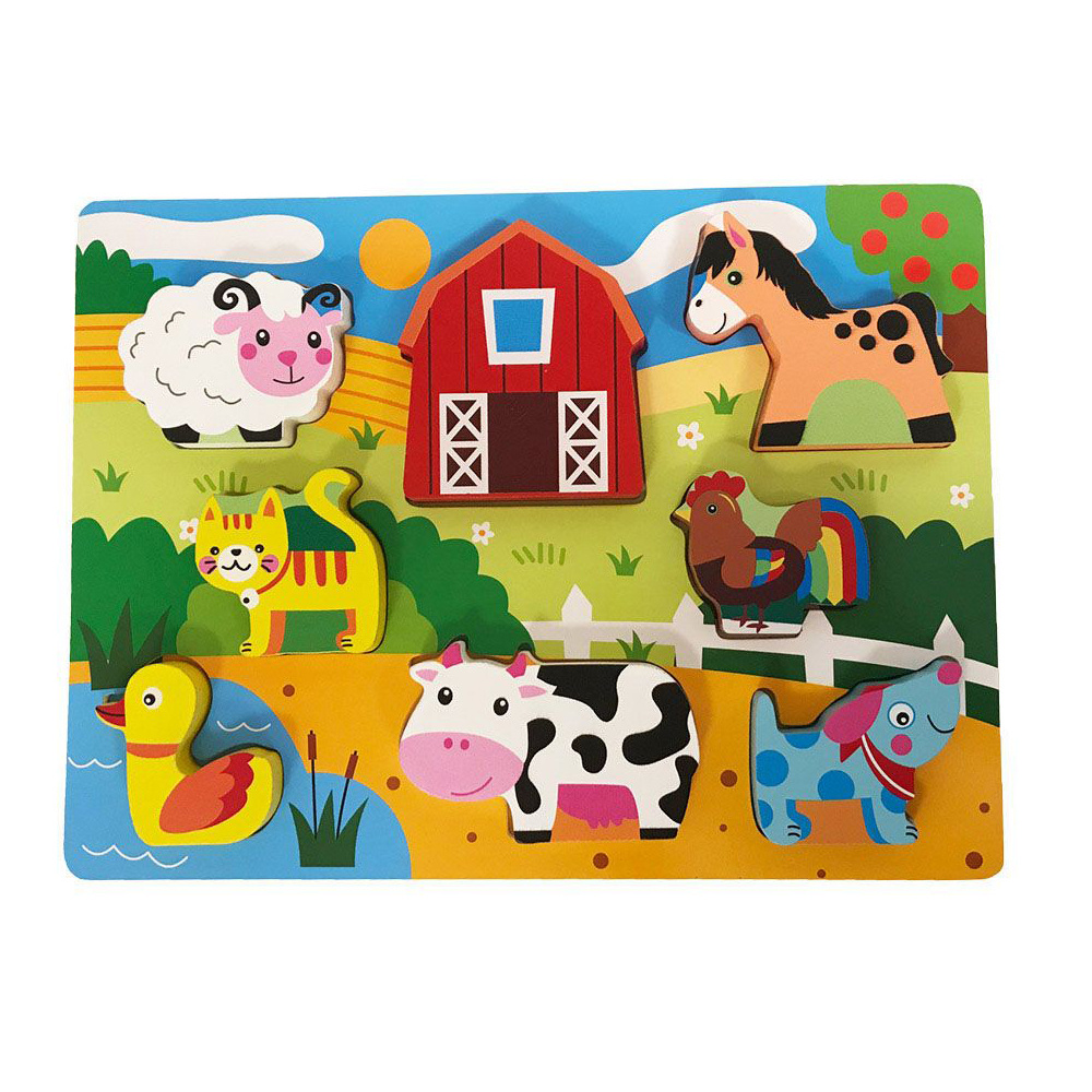 Shape puzzle Wood - Farm animals