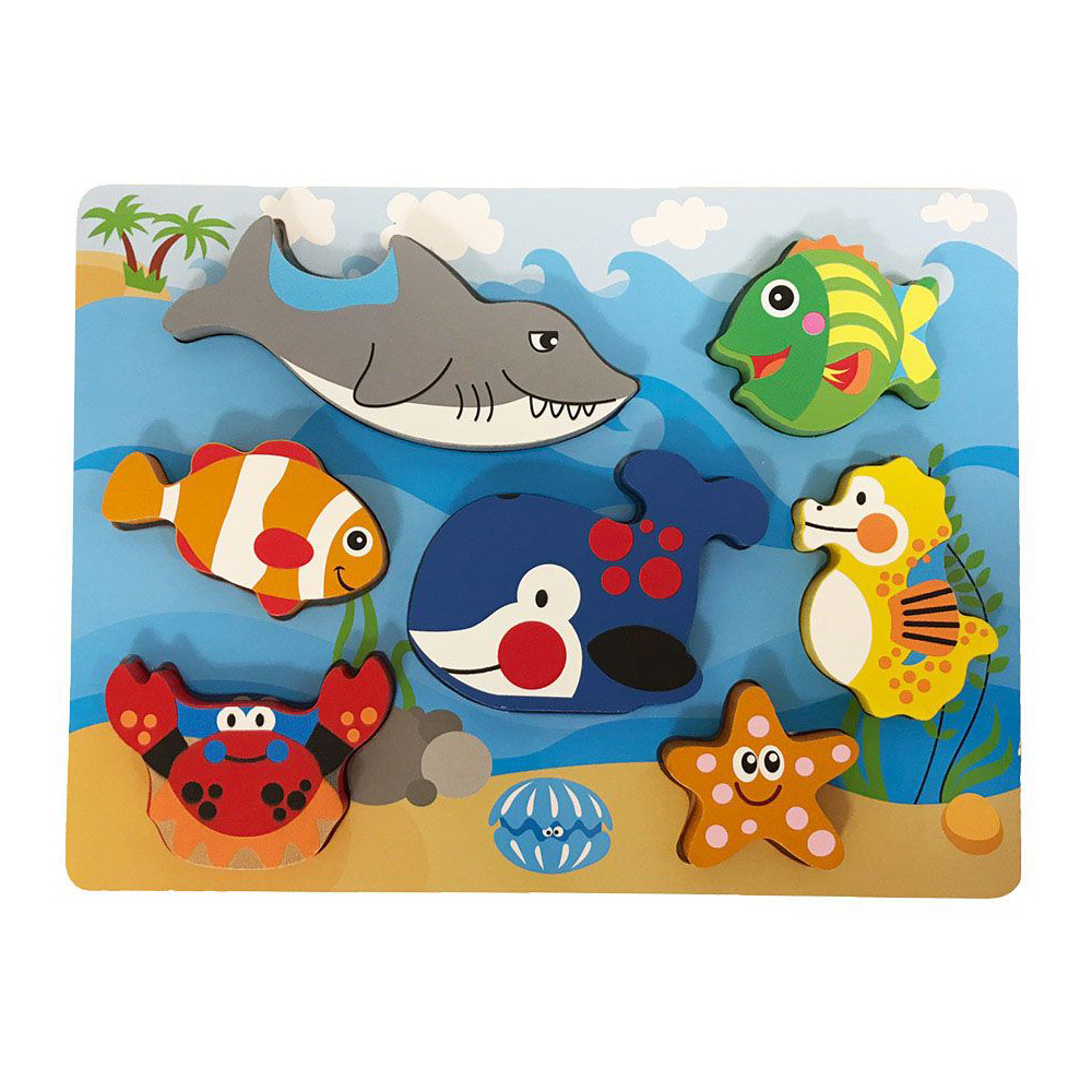Shape puzzle Wood - Sea animals
