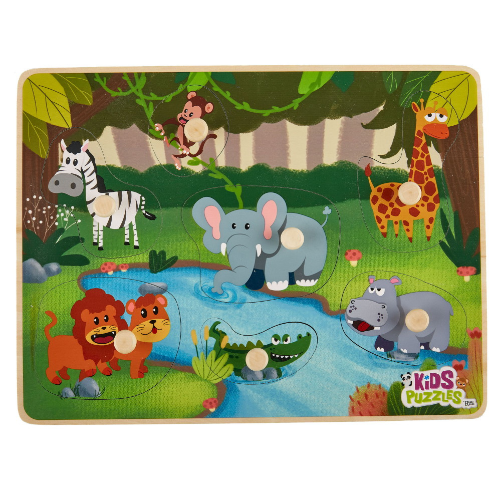 Nuppipalapeli: Afrikan Eläimet - 7 Palaa