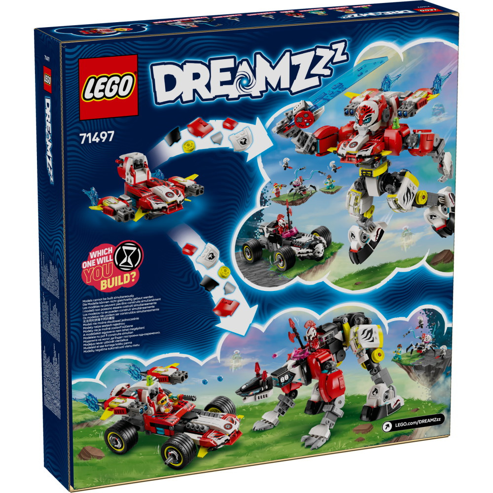 LEGO DREAMZzz - Cooperin tiikerirobotti ja Zeron hot rod -auto