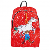 Peppi Pitkätossu Virkattu Reppu, vahva punainen Peppi Pitkätossu Virkattu Reppu, vahva punainen