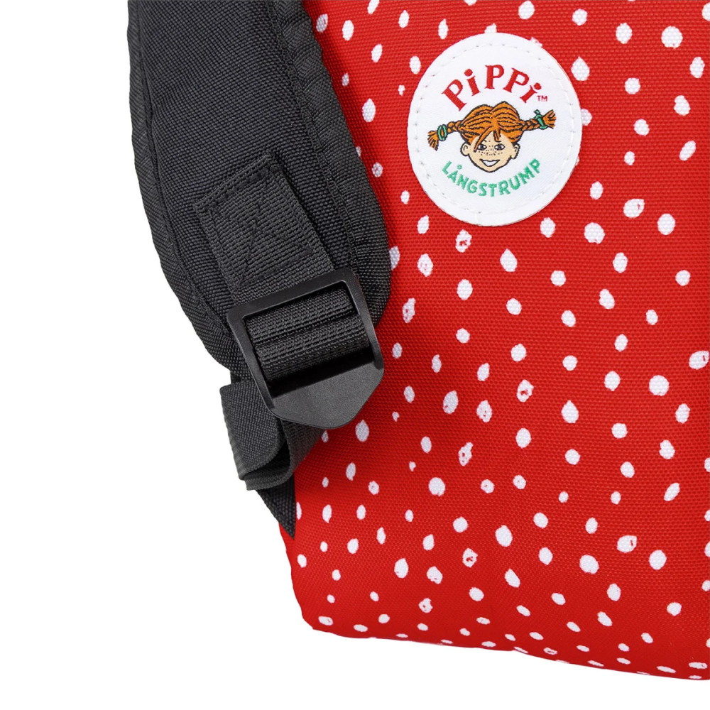 Peppi Pitkätossu Virkattu Reppu, vahva punainen