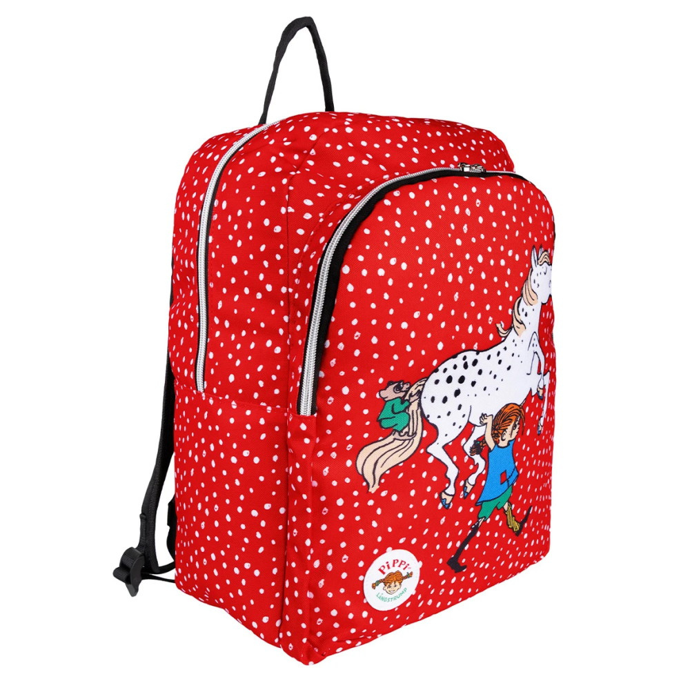 Peppi Pitkätossu Kisa -Reppu, Vahva Punainen