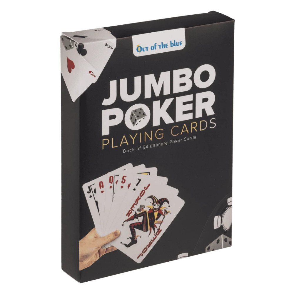 Out of the Blue - Jumbo Poker Playing Cards