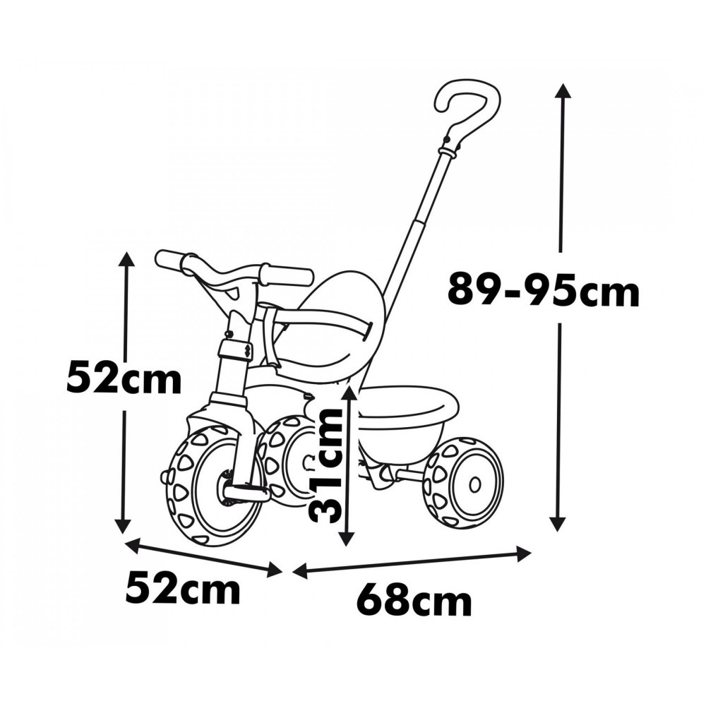 Smoby Be Move - kolmipyörä, vaaleanpunainen