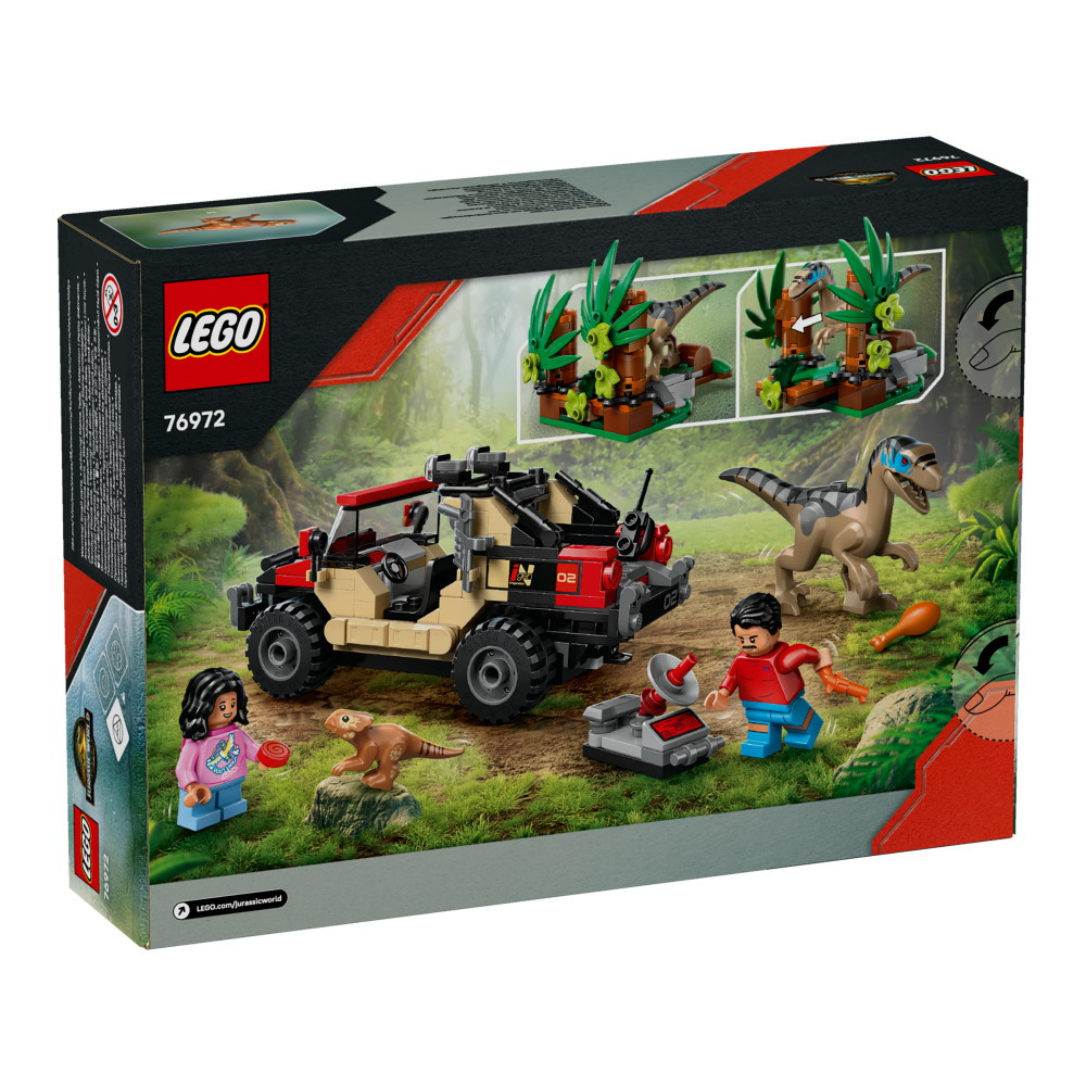 LEGO Jurassic World - Raptor ja pako maastoautolla
