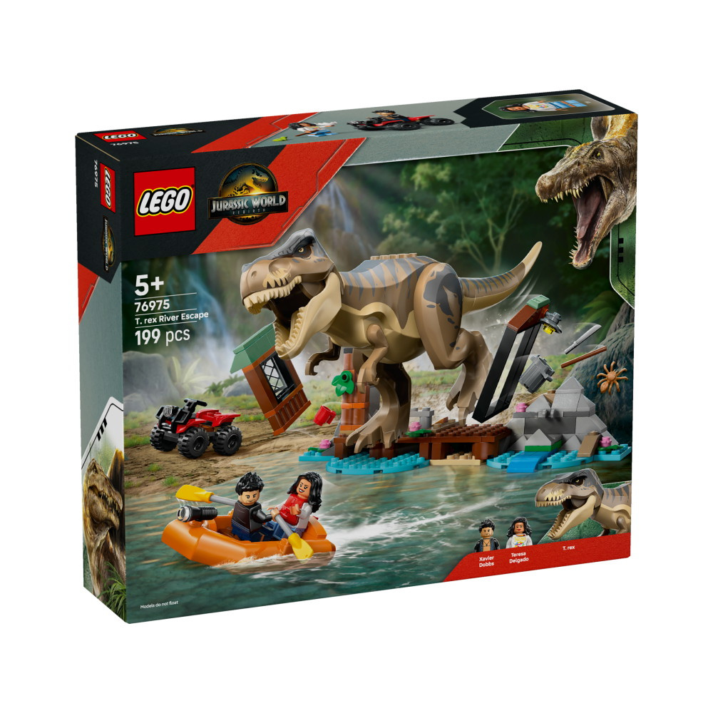 LEGO Jurassic World - T. rex ja pako joella