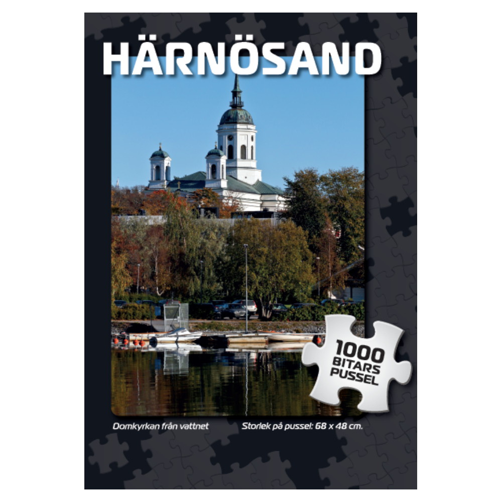 Palapeli: Härnösand Domkyrkan från vattnet 1000 Palaa