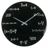 Seinäkello – Matematiikka, mustaa lasia Seinäkello – Matematiikka, mustaa lasia