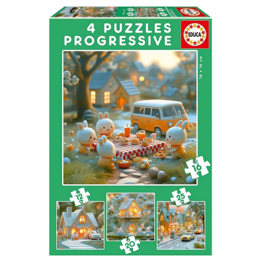 Educa Progressiivinen: Bunny City 12-25 Palaa