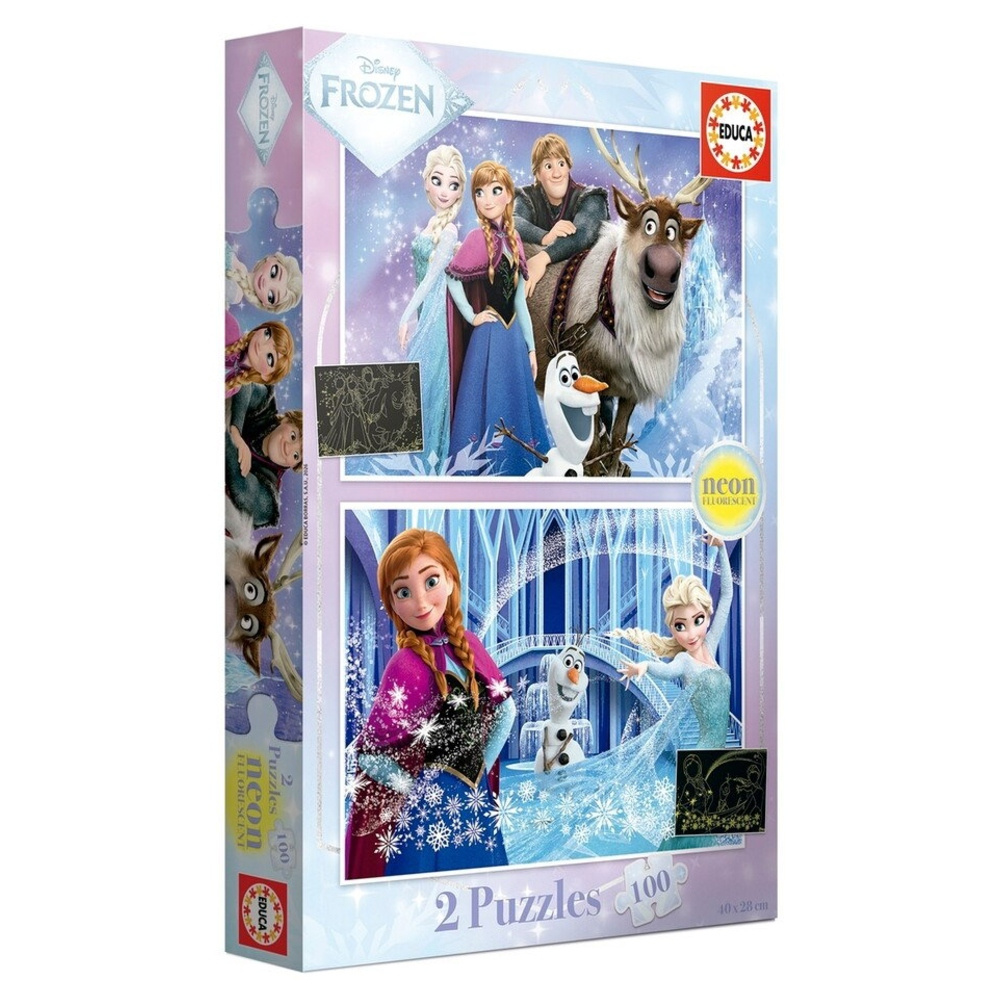 Educa Palapeli: Frozen Neon 2x100 Pcs