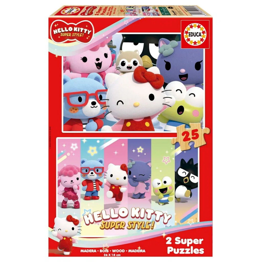 Educa Palapeli: Hello Kitty Super Style 2 x 25 Palaa