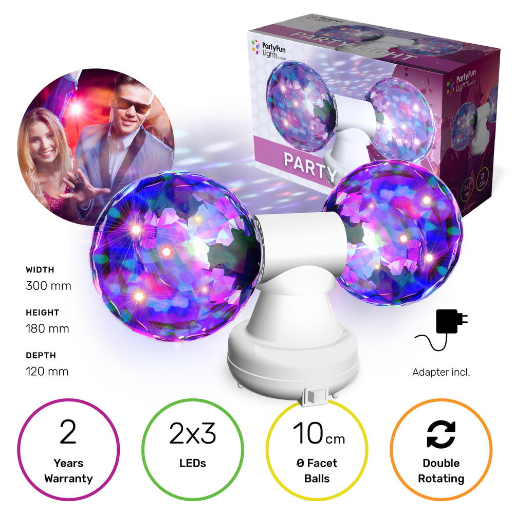 PFL Double Rotating Multi Color Party Light