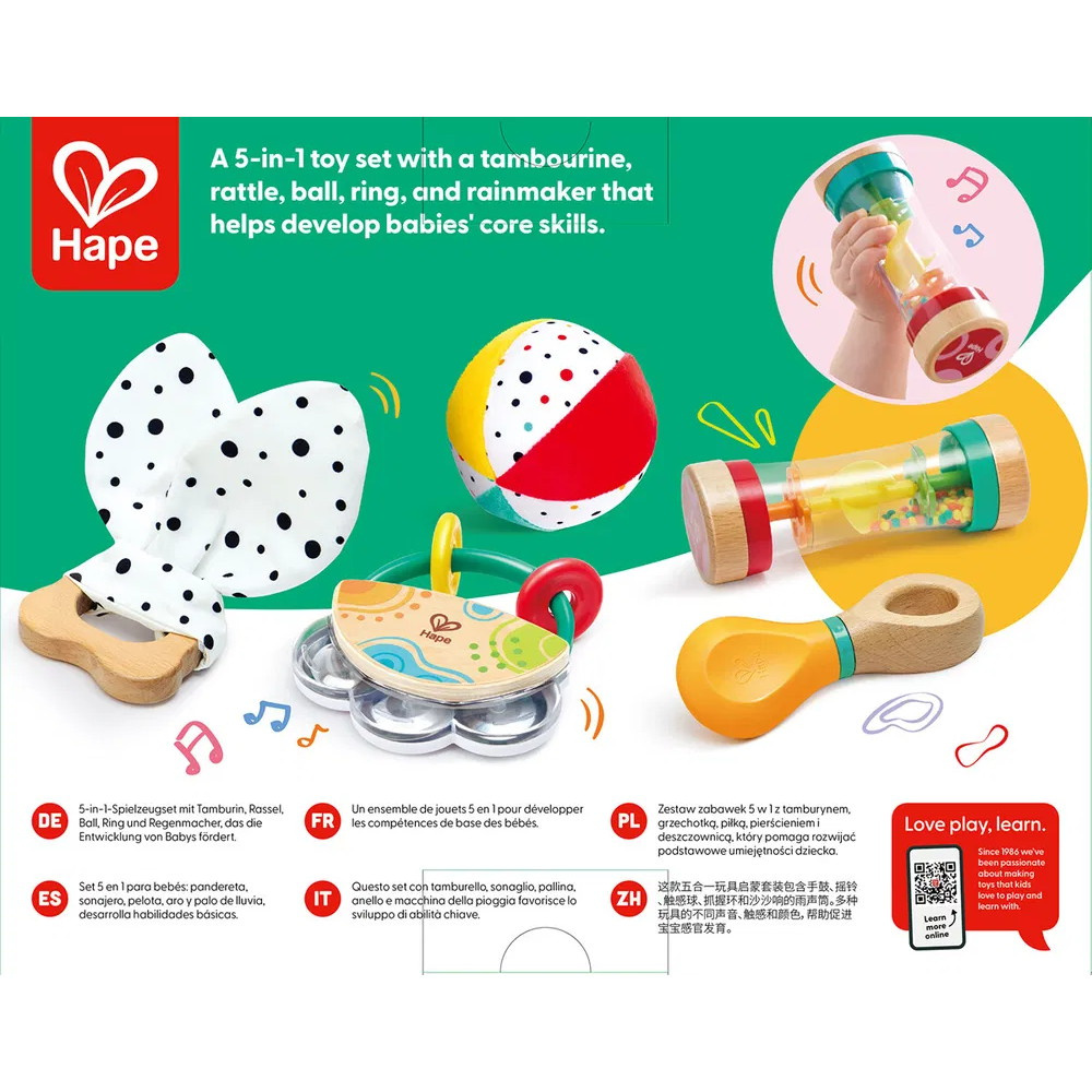 Hape 5 in 1 Sensory setti